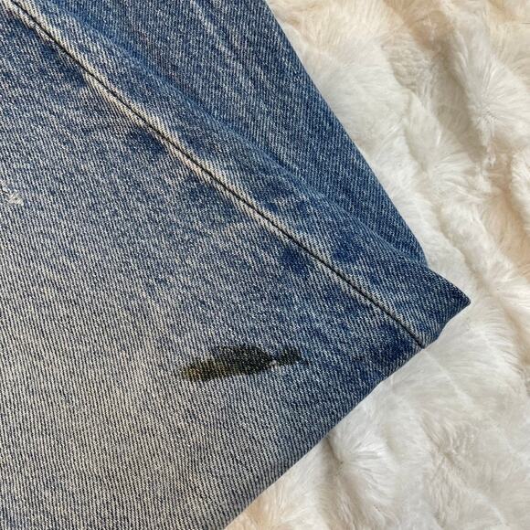 LEVIS Stonewash Blue Indigo Denim 80s Jeans Distressed‎ Button Fly Vintage 38x32 - Picture 4 of 7